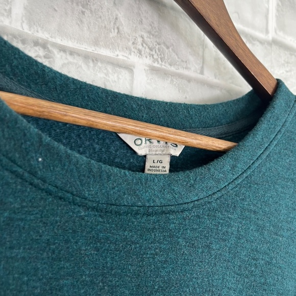 Orvis Hunter Green Modal Blend Super Soft Casual Pullover Sweatshirt Mens Large - Picture 3 of 8